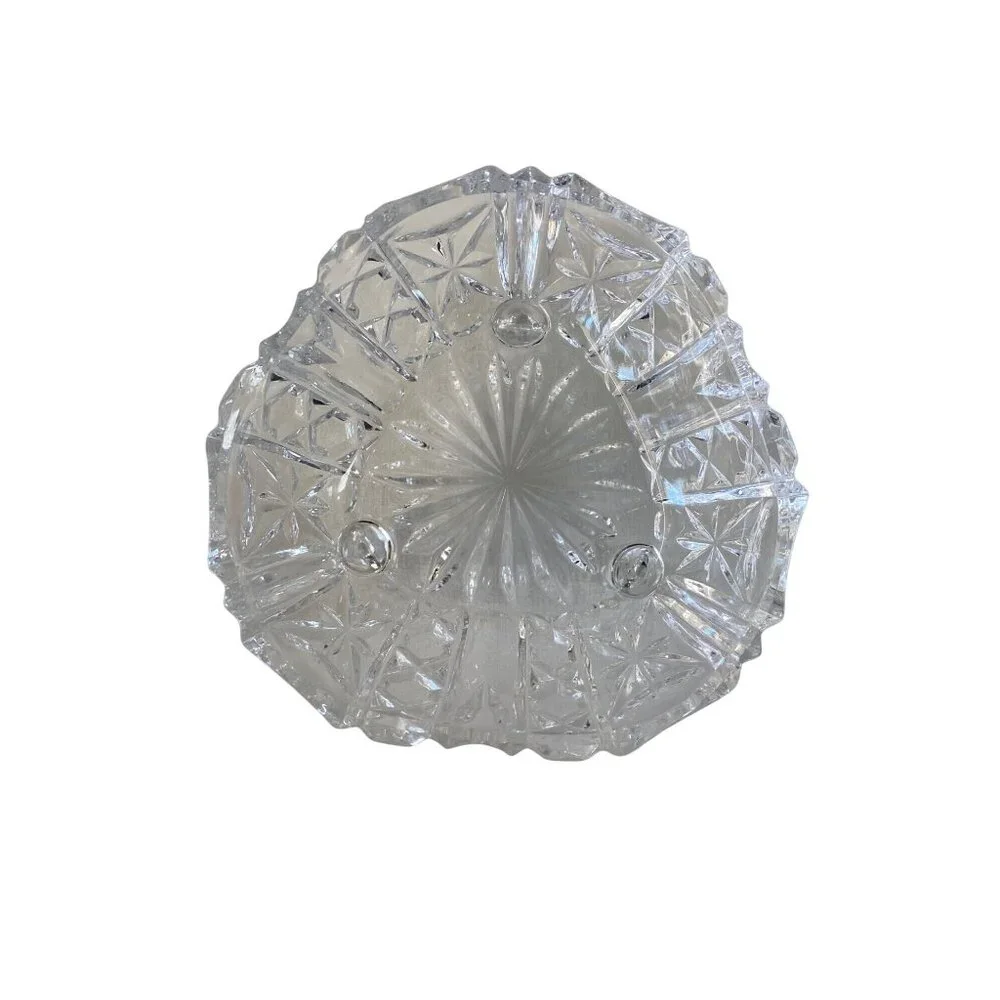 Vintage Crystal Footed Bowl Decorative Candy Bowl - Picture 3 of 9